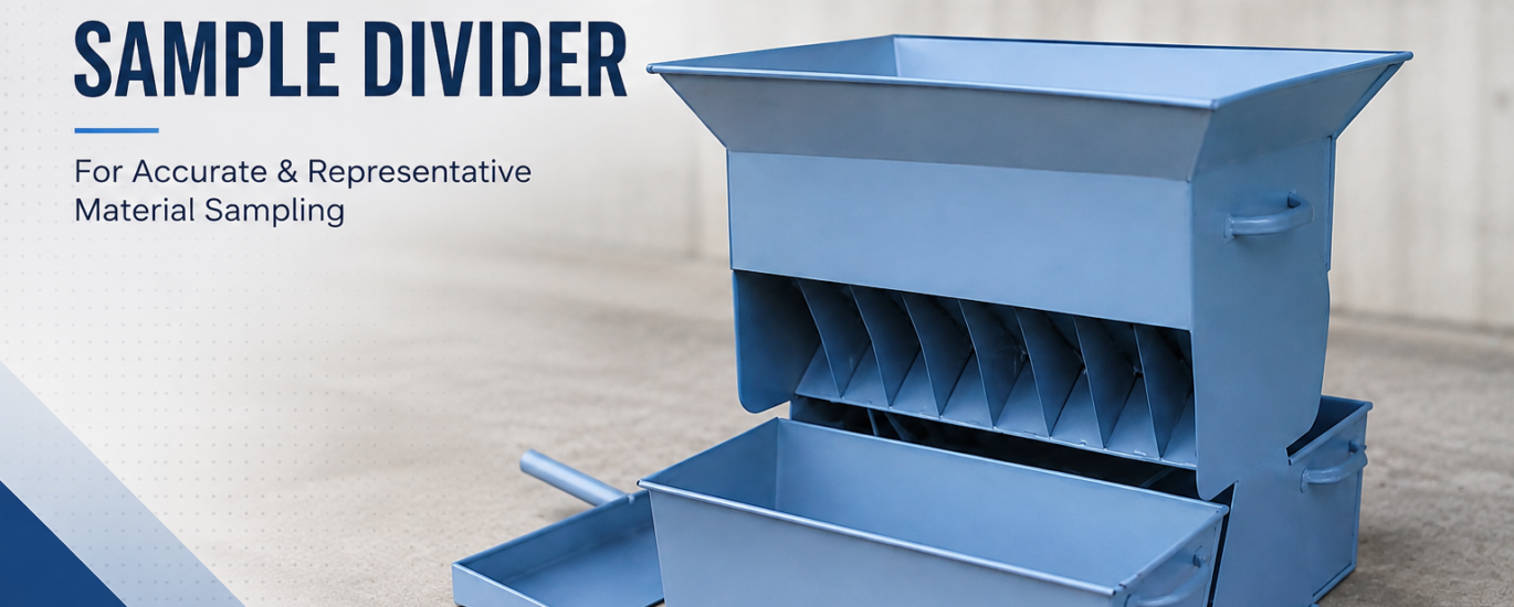 Riffle Sample Divider for accurate aggregate sampling and representative material division in laboratory testing by Sethi Instruments