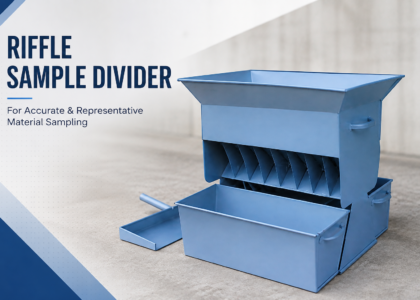Riffle Sample Divider for accurate aggregate sampling and representative material division in laboratory testing by Sethi Instruments