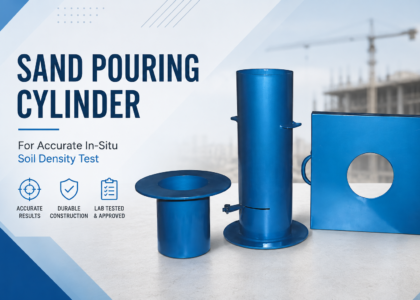 Sand Pouring Cylinder for accurate in-situ soil density testing using the sand replacement method by Sethi Instruments