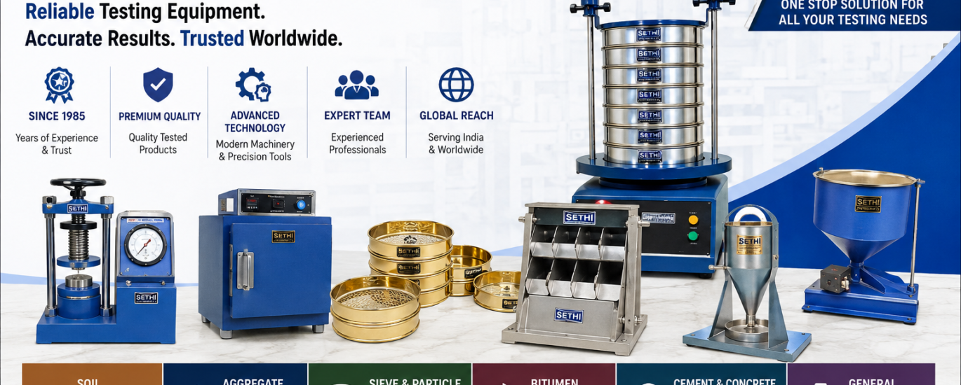 Laboratory testing equipment by Sethi Instruments