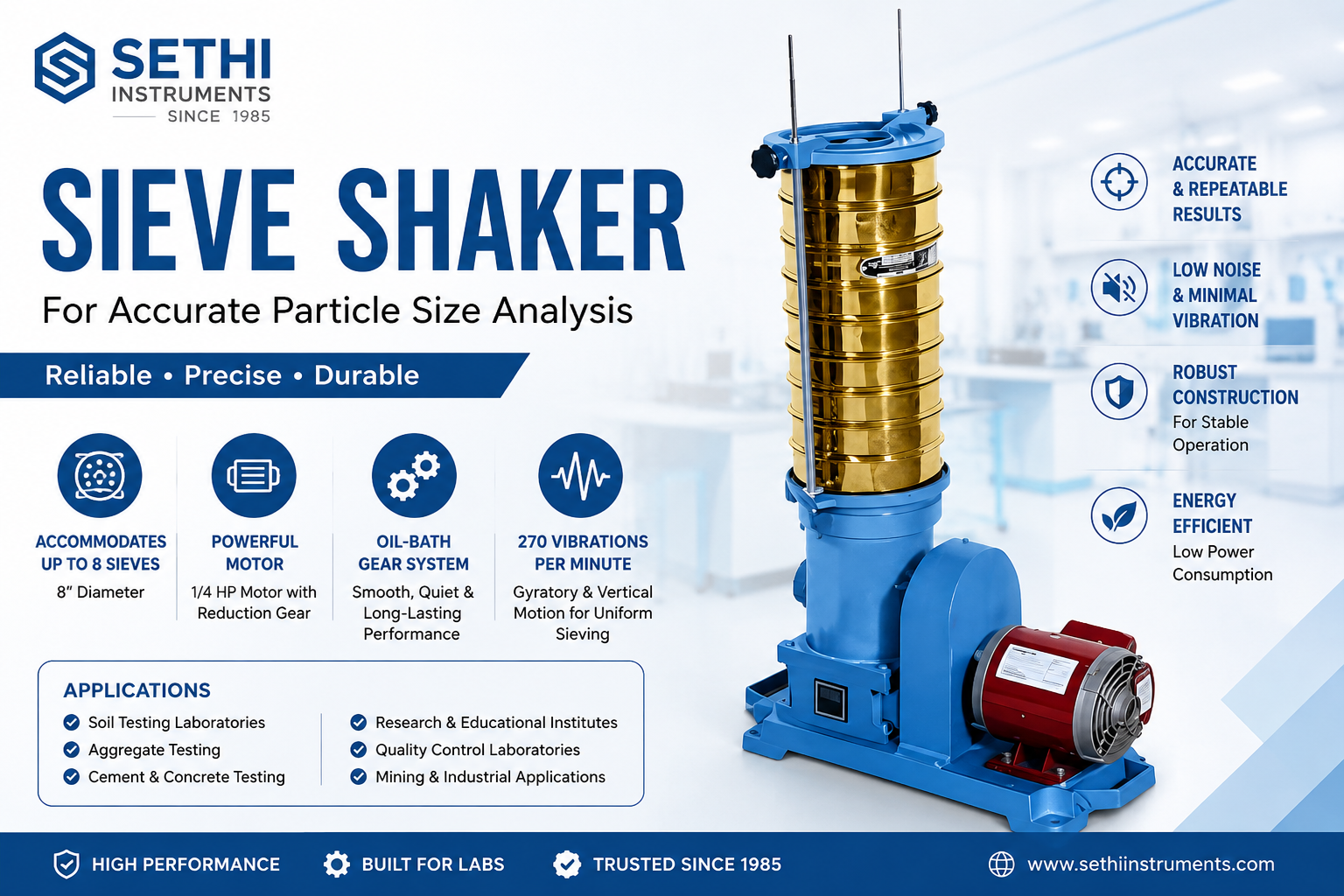 Compression Testing Metal Sieve Shaker: Working Principle, Types & Applications